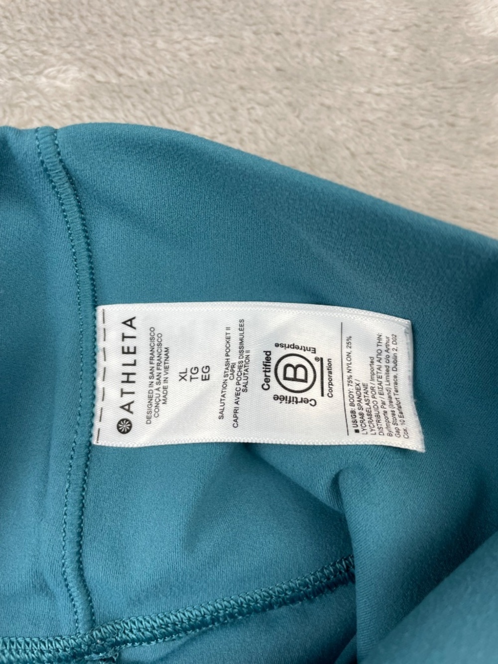 Athleta Activewear Leggings w Stash Pocket Women's Size XL - Picture 3 of 8